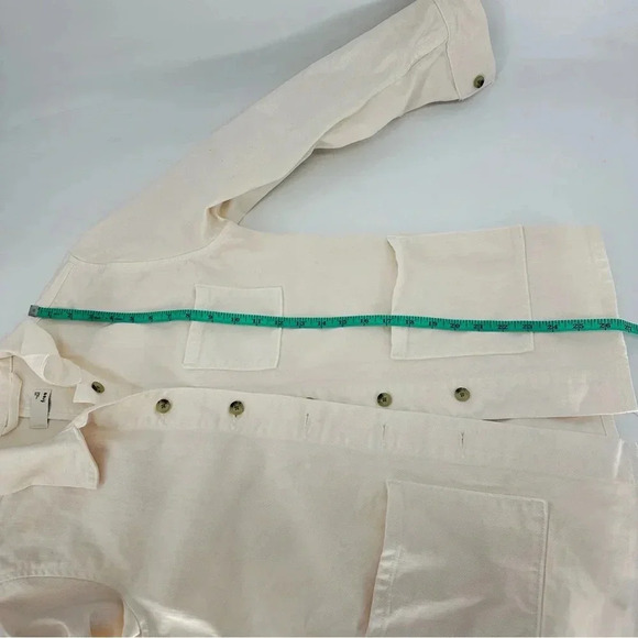 Aritzia Wilfred Free White Abigail chore coat Shacket Denim Jacket Size XS - Picture 9 of 13